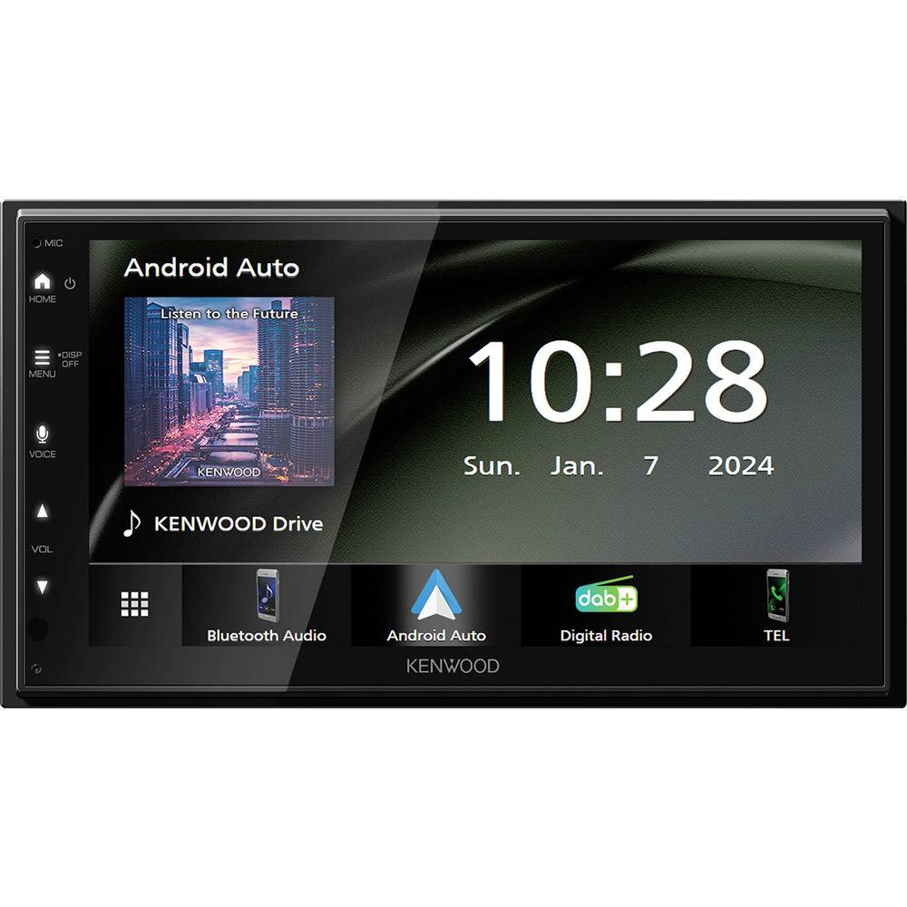 Kenwood KENWOOD - DMX6523DAB Autoradio met scherm dubbel DIN Android Auto, Apple CarPlay, Aansluiting voor achteruitrijcamera, DAB+ tuner, Bluetooth handsfree