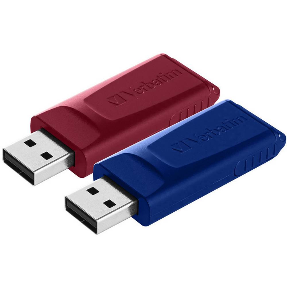 Verbatim Slider USB-stick 32 GB Rood, Blauw 49327 USB-A 2.0