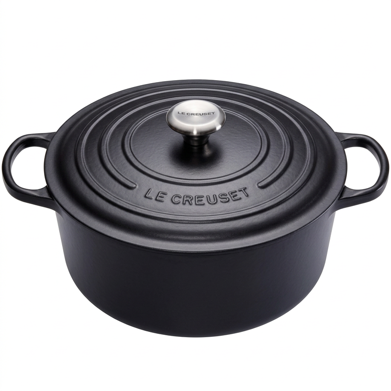 Le Creuset Signature Braad-/stoofpan Mat Zwart - 28 cm