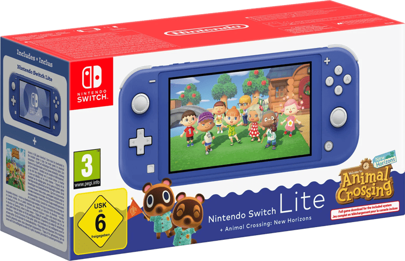 Nintendo Switch Lite Animal Crossing New Horizons Editie Blauw