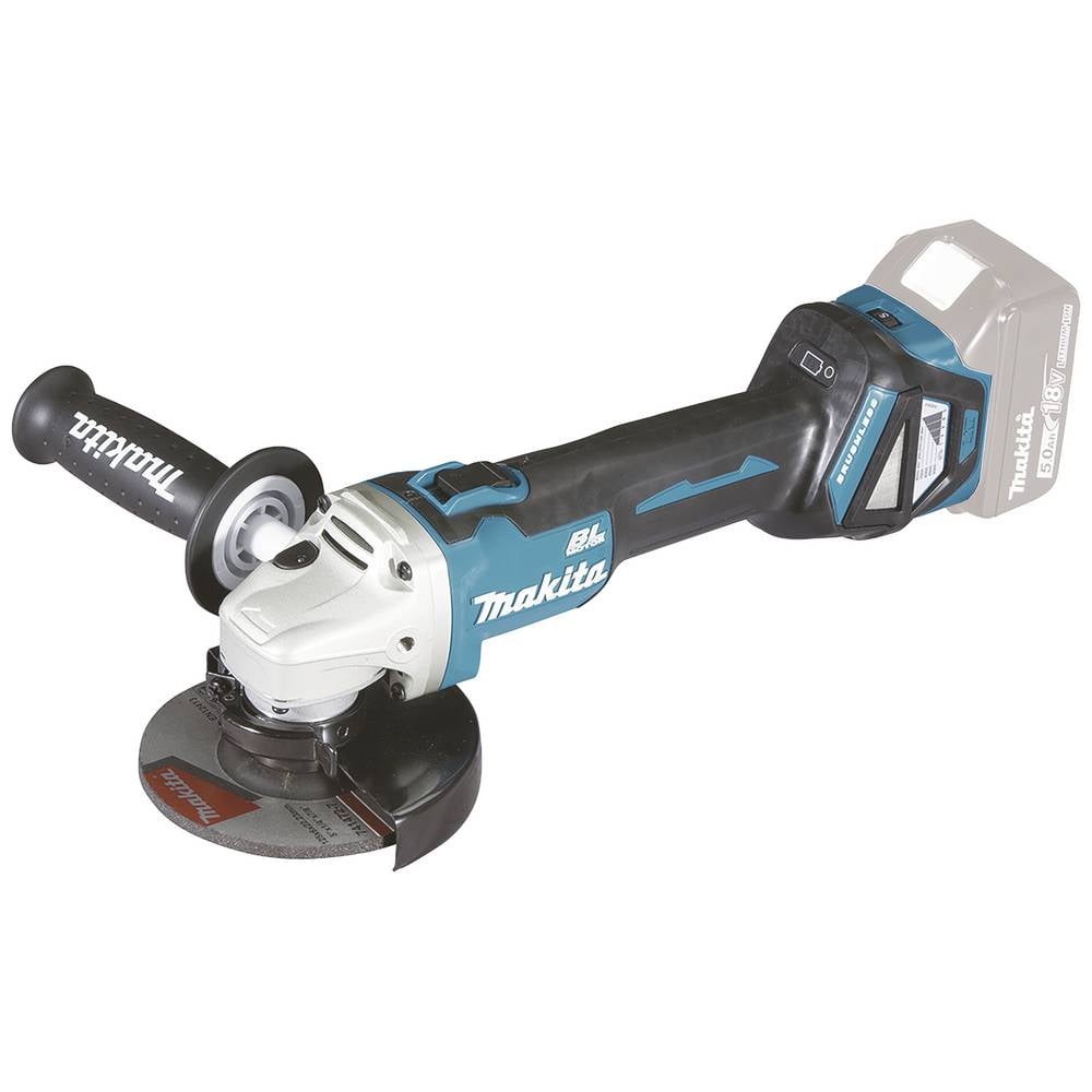 Makita Akku-Winkelschleifer DGA511Z 18V Ø125mm solo, ohne Akku+Ladegerät, mit Zubehör DGA511Z Haakse accuslijper 125 mm Zonder accu 18 V