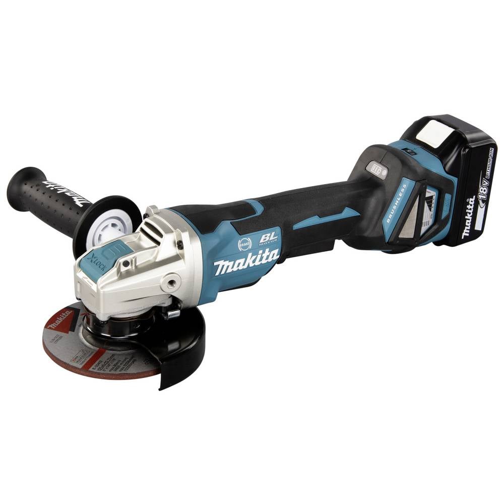 Makita DGA519RTJ DGA519RTJ Haakse accuslijper 125 mm Incl. 2 accus, Incl. lader 18 V 5 Ah
