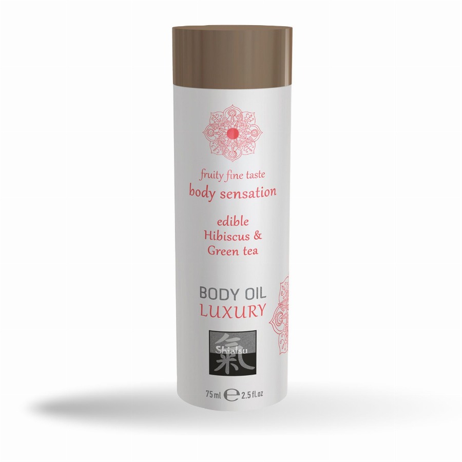 Shiatsu – lichaamsolie massageolie met aroma geursmaak groene thee en hibiscus 75