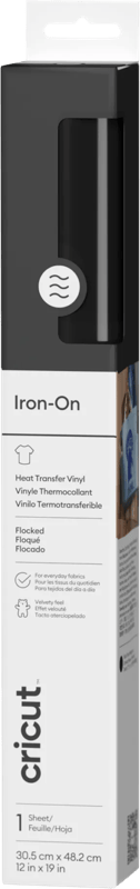 Cricut Flock Iron-On Zwart 30,5 x 48,3 cm