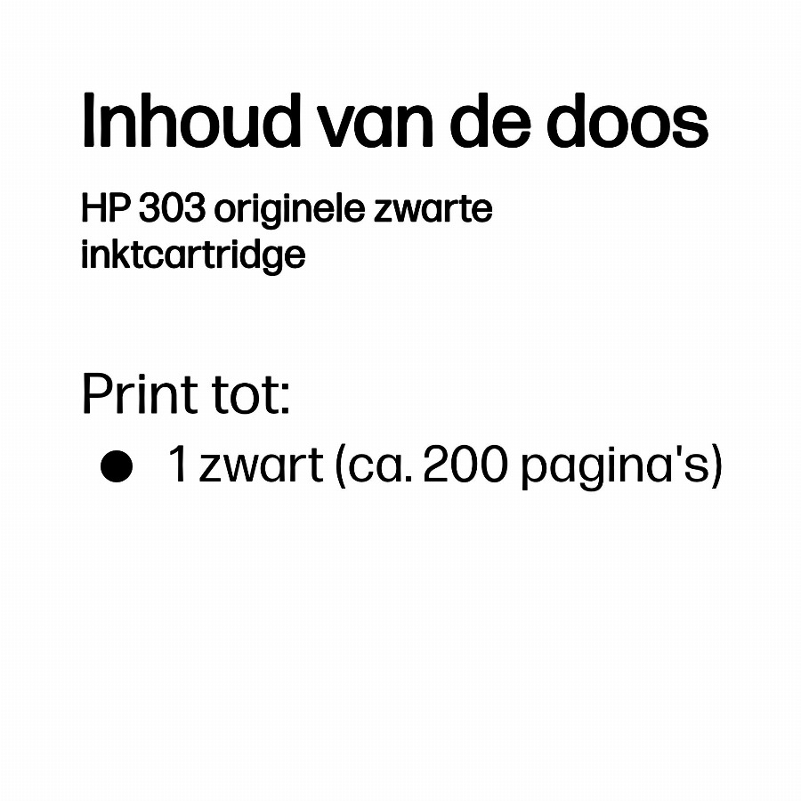 HP 303 Cartridge Zwart