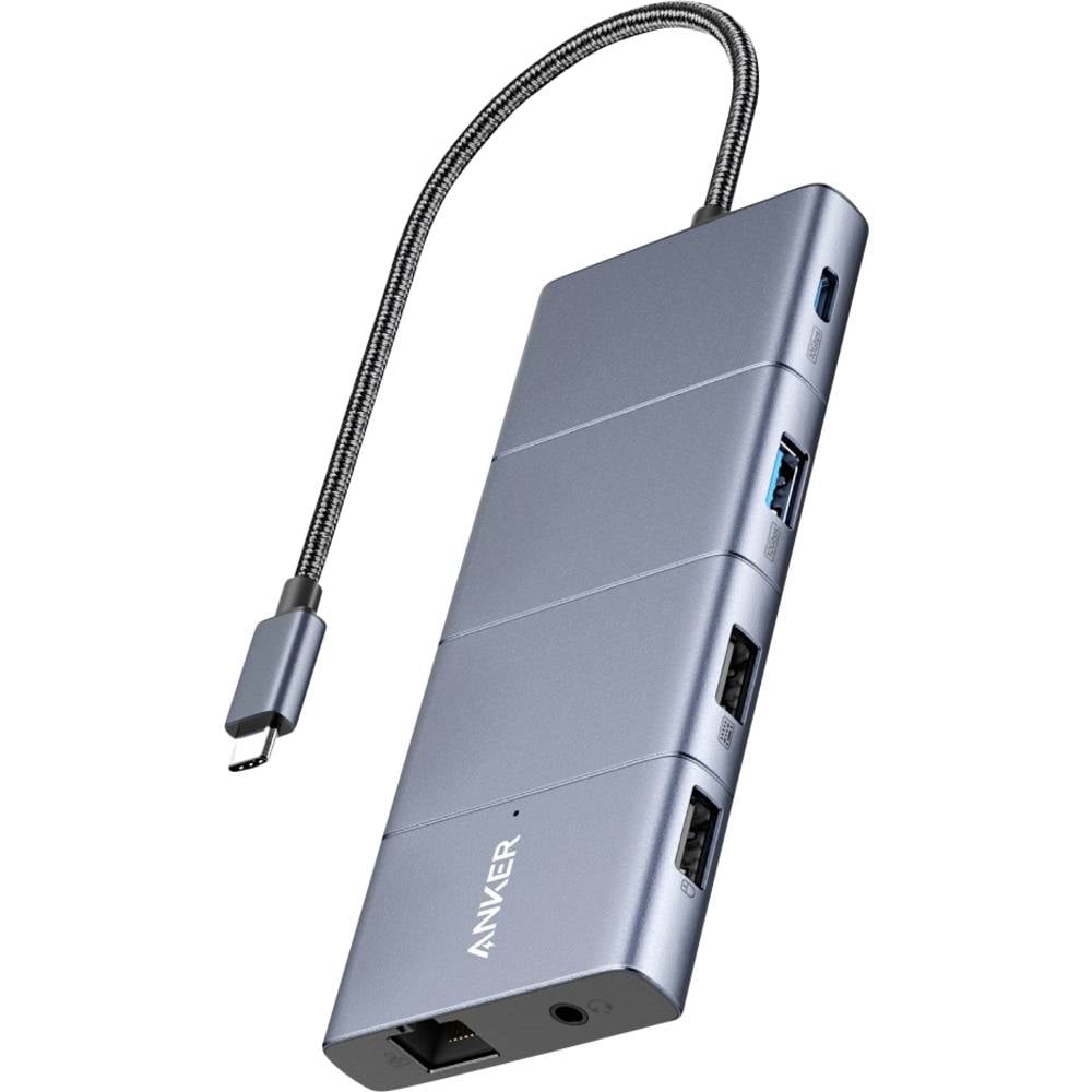Anker A83880A1 interfacehub USB Type-C 10000 Mbit/s grijs