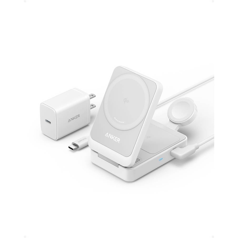 Anker Prime 3-in-1 MagGo Vouwbare Draadloze Oplader 15W Wit