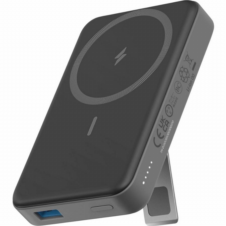 Anker Draadloze Powerbank met MagSafe en Qi2 Magneet 10.000 mAh met Snelladen Zwart