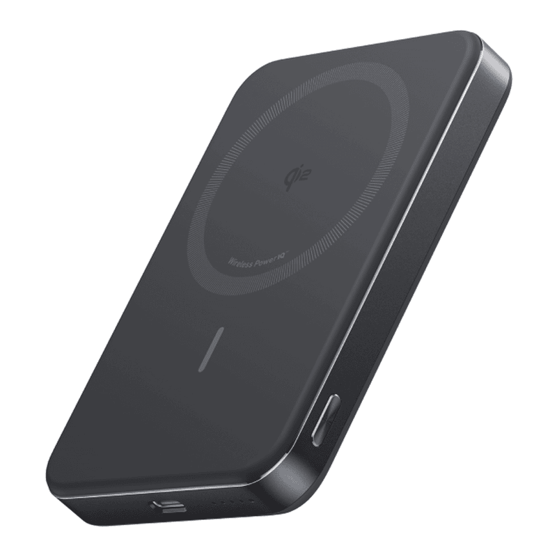 Anker MagGo Slim Draadloze Powerbank met MagSafe en Qi2 10.000 mAh met Snelladen Zwart