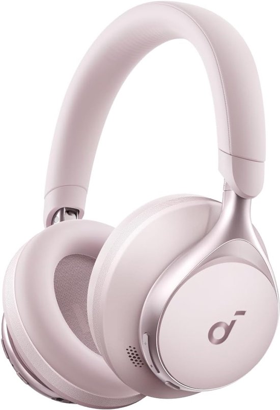 soundcore by Anker Space One Draadloze Over-ear Koptelefoon Roze – Headphones – Active Noise Cancelling, Multipoint Connection, 55 uur accuduur, Bluetooth 5.3, LDAC, Hi-Res Certifi…
