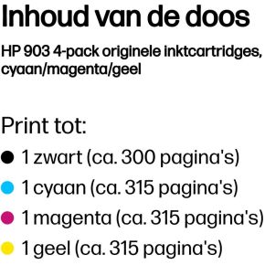 HP 903 Cartridge Combo Pack