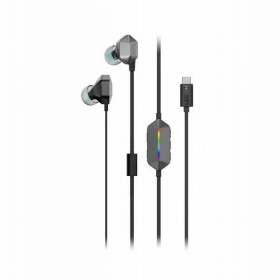 Lenovo LENOVO Legion E510 Gaming Headphones (P) In Ear oordopjes Kabel Grijs Gamen