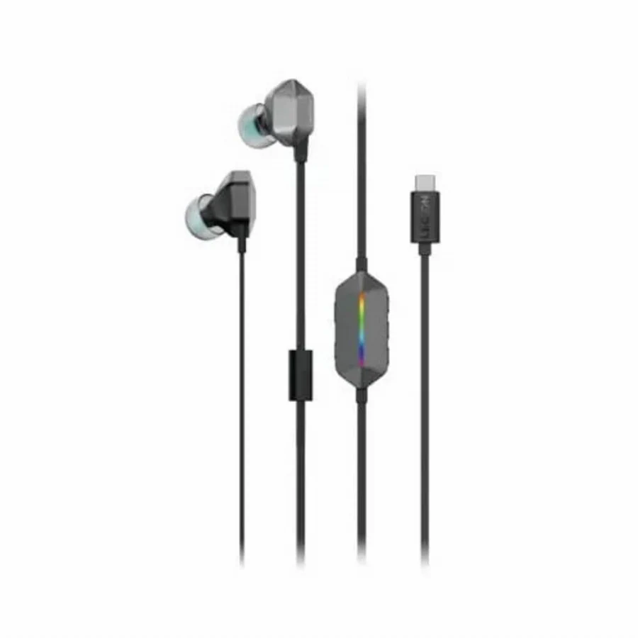 Lenovo LENOVO Legion E510 Gaming Headphones (P) In Ear oordopjes Kabel Grijs Gamen