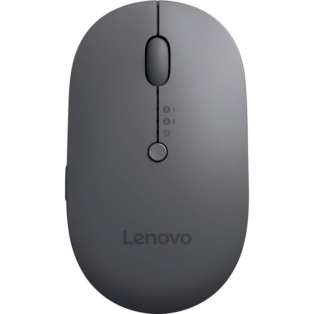 Lenovo X9 Edition Muis Bluetooth, Radiografisch Optisch Grijs 5 Toetsen 2400 dpi Geluidsarme toetsen, Geïntegreerd scrollwiel, Oplaadbaar, Wireless Charging