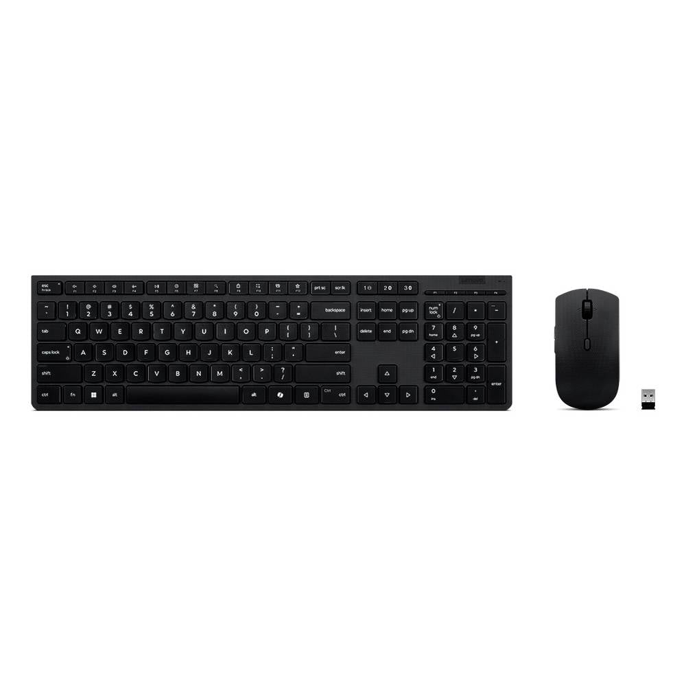 Lenovo Set met toetsenbord en muis Draadloos QWERTZ, Duits Zwart