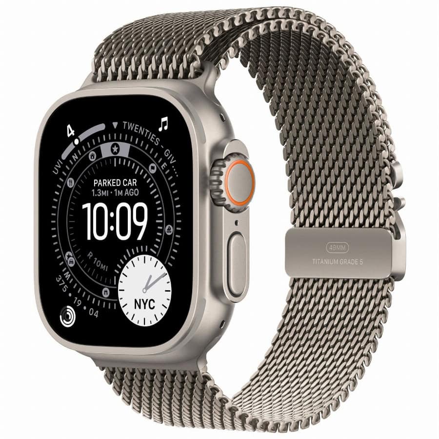 APPLE WATCH ULTRA 3 GPS CELLULAR 49MM NATURAL TITANIUM CASE WITH NATURAL TITANIUM MILANESE LOOP - M