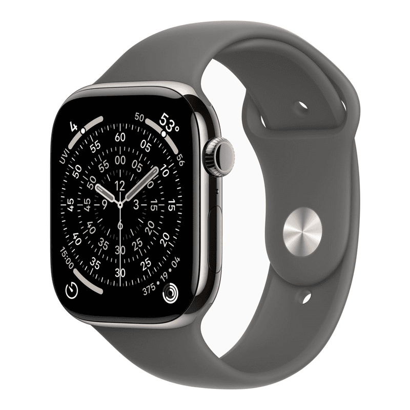 APPLE WATCH SERIES 11 GPS + CELLULAR 42MM NATURAL TITANIUM CASE WITH STONE GREY SPORT BAND - S/M
