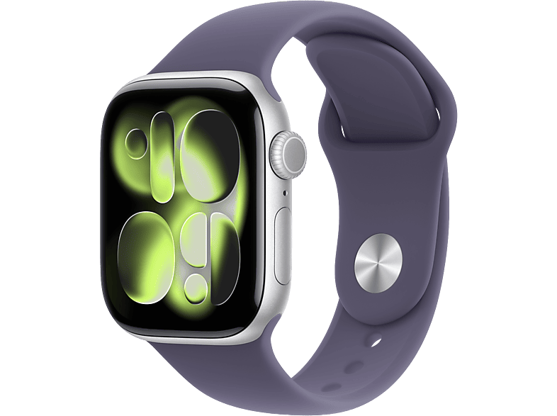 Apple Watch Series 11 gps + Cellular - 42mm Silver Aluminium Case Purple Fog Sport Band M/l