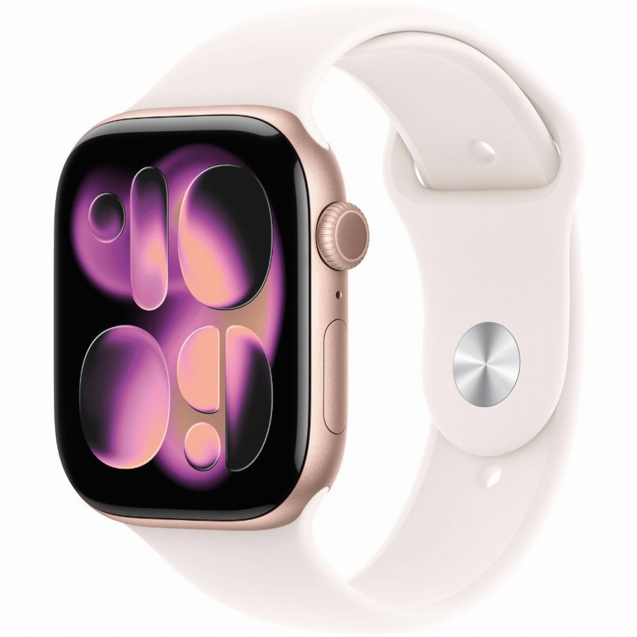 APPLE WATCH SERIES 11 GPS + CELLULAR 46MM ROSE GOLD ALUMINIUM CASE WITH LIGHT BLUSH SPORT BAND - M/L