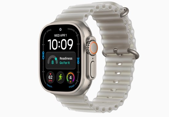 APPLE Watch Ultra 4 GPS Cellular 49mm Natural Titanium Case with Translucent Gray Ocean Band