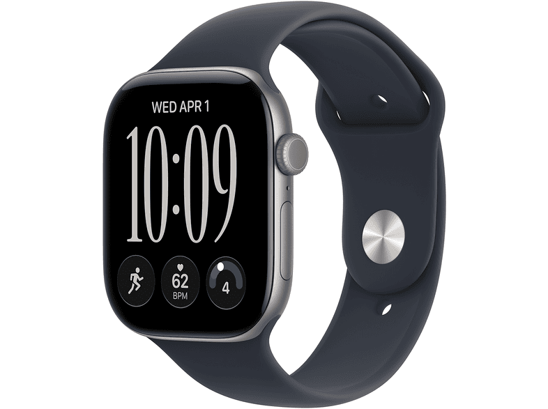 APPLE Watch Series 12 GPS 46mm Space Grey Aluminium Case with Navy Blue Sport Band - M/L