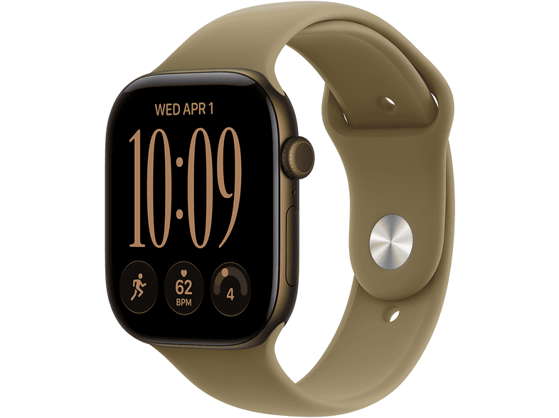 APPLE Watch Series 12 GPS 46mm Dark Bronze Aluminium Case with Olive Sport Band - M/L