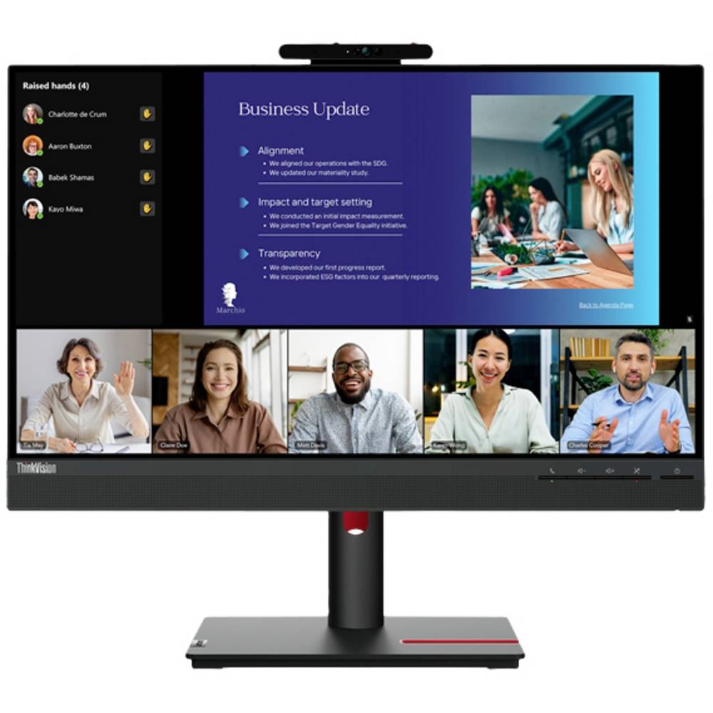Lenovo ThinkVision T24v-30 LED-monitor Energielabel E (A – G) 61 cm (24 inch) 1920 x 1080 Pixel 16:9 6 ms VGA, HDMI, DisplayPort, USB-B, USB-A 2.0, USB-A 3.2