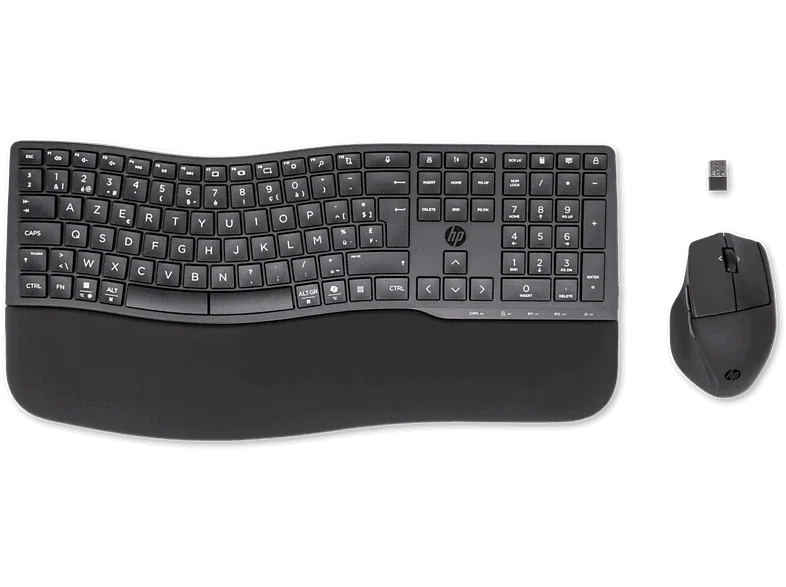 HP 680 Comfort Dual-Mode Keyboard and Mouse Combo-AZERTY- ISO layout