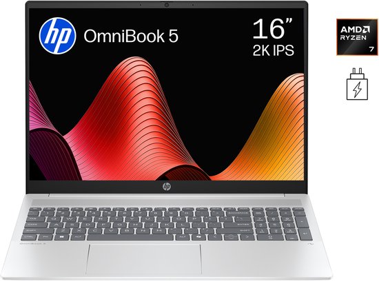 HP OmniBook 5 16-bc1753nd - Laptop - Ryzen 7 - 16GB/1000GB - 16 inch - qwerty