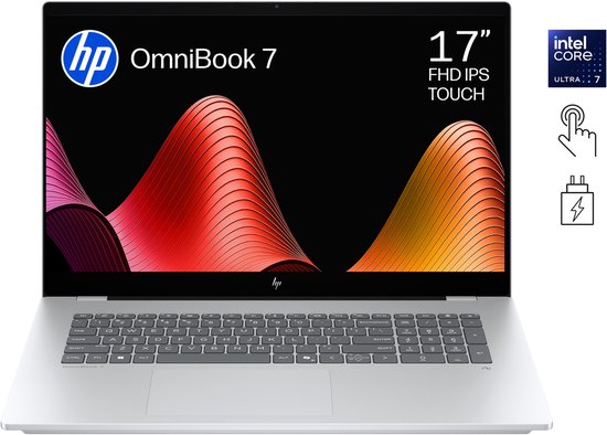 HP OmniBook 7 NGAI 17-dc0771nb - Copilot+ Laptop - 17.3 inch - Intel® Core™ Ultra 7 Processor 256V - 16 GB RAM - 1000 GB SSD - Windows 11 Home