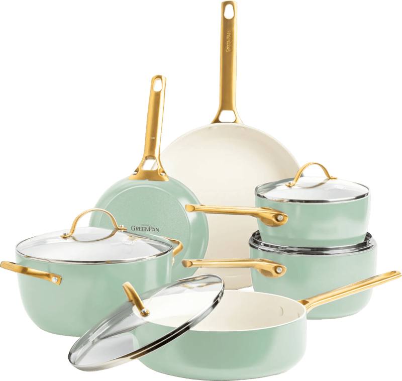 GreenPan Padova pannenset 10-delig Mint Green