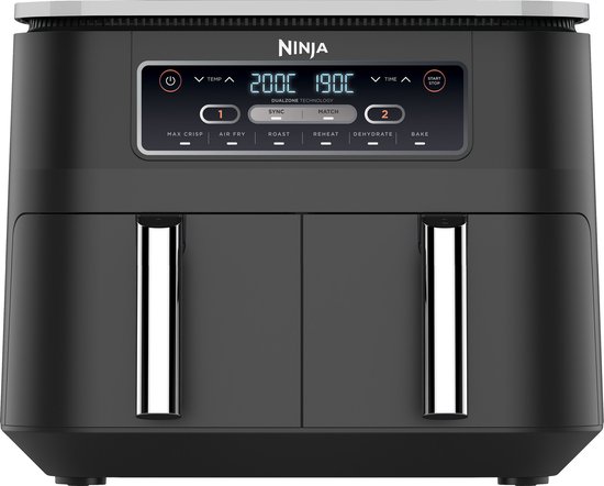 Ninja Dubbele Airfryer XXL - 7.6 Liter - 2020 Model - Dual Zone Technologie - AF300EU