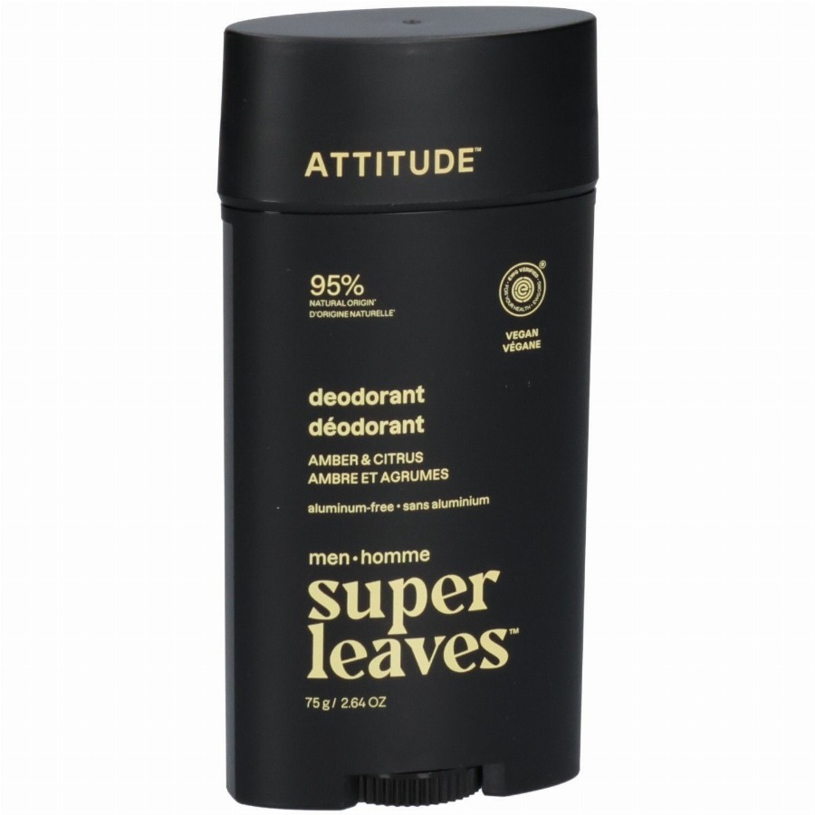 ATTITUDE Super Leaves Men Deodorant Amber Citrus 75