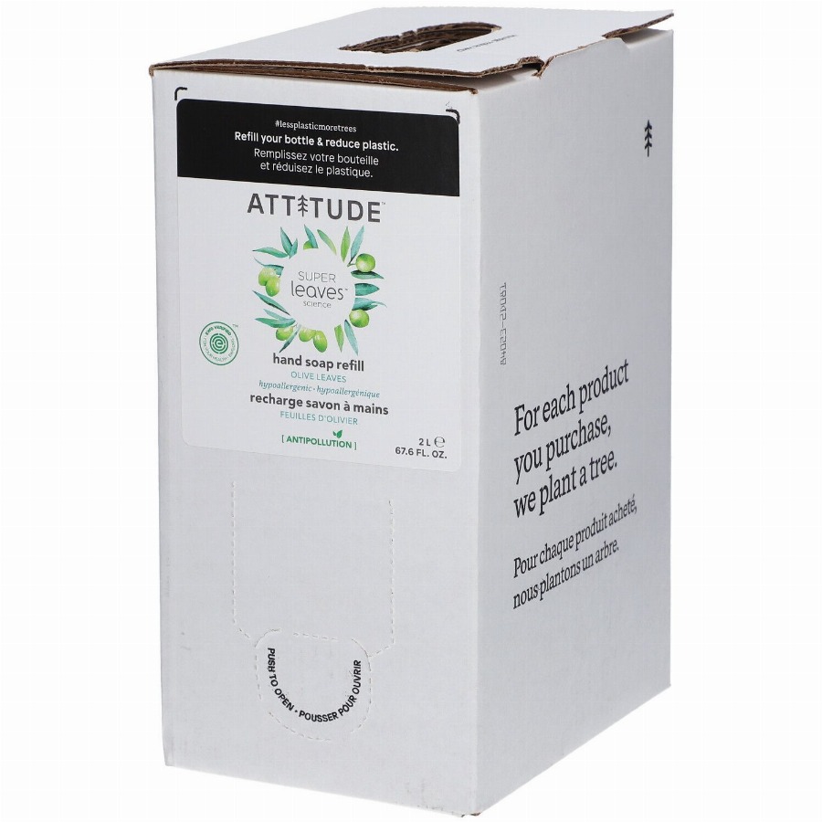 Attitude Super Leaves Handzeep Olijfblad Refill 2 Zeep