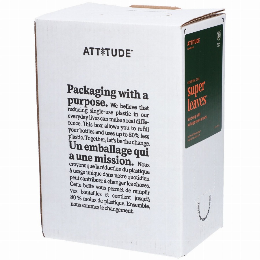 Attitude Recharge Savon Mains Super Leaves Patchouli et Poivre Noir 2000 Zeep