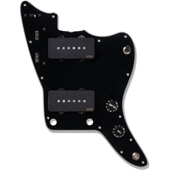 EMG JMaster Pickguard System Black actieve pre-wired elementenset met slagplaat