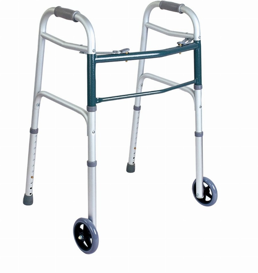 Ausilium Aluminium Opvouwbare Rollator met 2 wielen en doppen 1