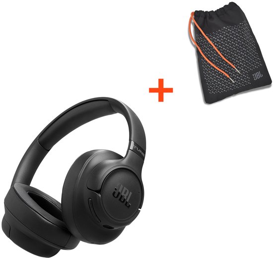 JBL Tune 780NC met GRATIS JBL OPBERGZAKJE – Draadloze Noise Cancelling Koptelefoon – Bluetooth – Over-ear – 70 uur batterij – ANC – Zwart