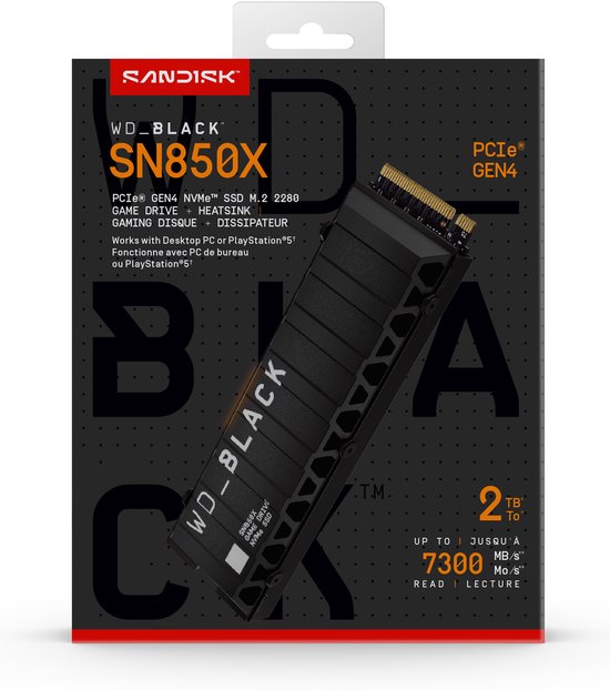 WD Black SN850X 2TB Heatsink NVMe SSD