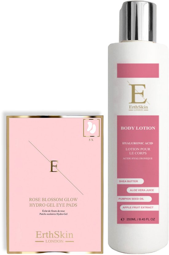 ErthSkin London Bodylotion + Rozenbloesem oogpads set 250