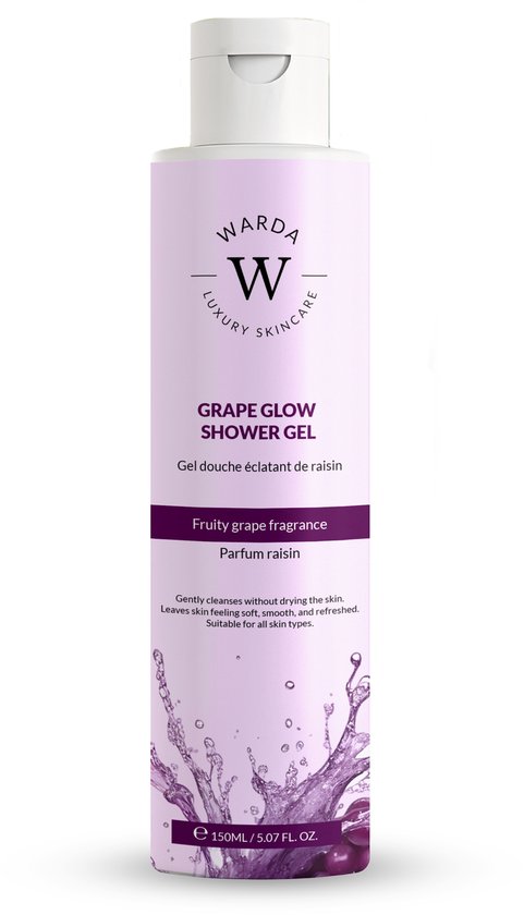 Warda Luxury Skincare Grape Glow Douchegel 150ml 150