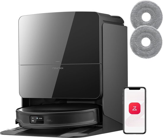 Roborock Saros 10R Set– Robotstofzuiger Met Dweilfunctie– 22000Pa–7,98 cm Ultraslank Ontwerp–Vuildetectiesysteem–80℃ Warmwatermopwas–Zelfreinigend Station & Anti-Klit Borstels – Sl…