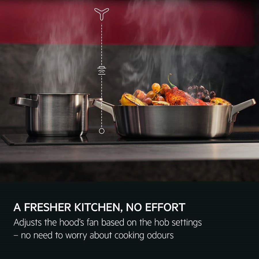 AEG 6000 Hob2Hood - Schouwdampkap met Hob2Hood 90 cm Inox DKB6971HM