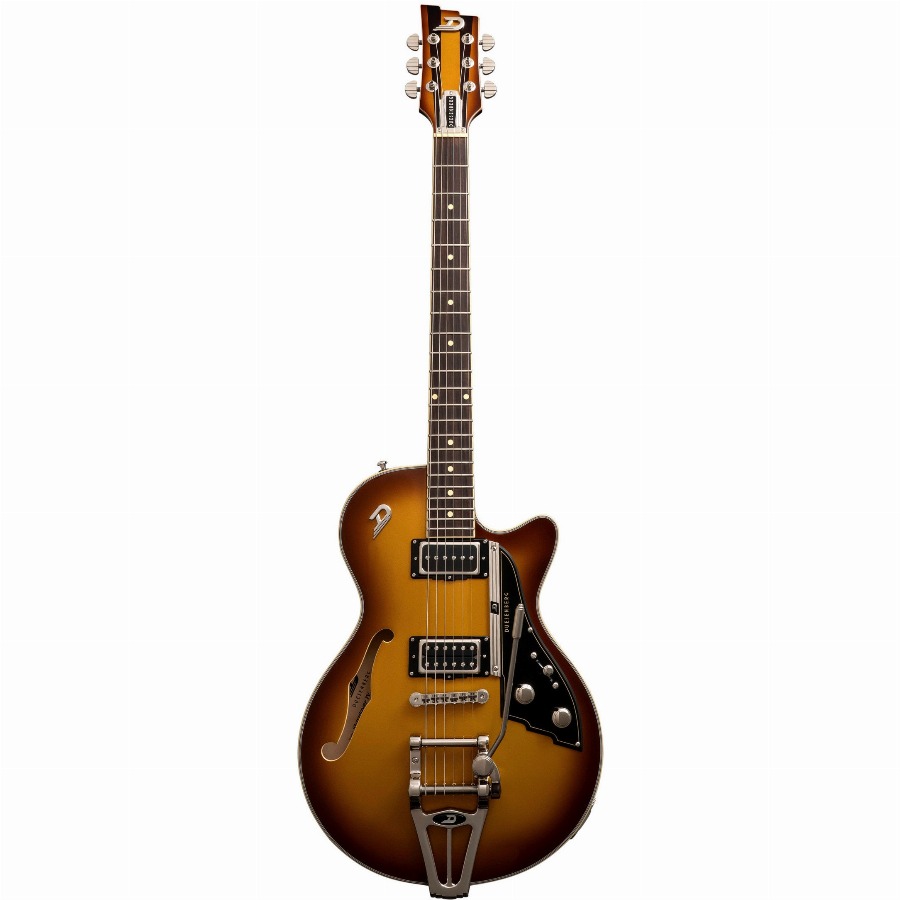 Duesenberg Starplayer TV Gold Burst semi-akoestische gitaar met koffer