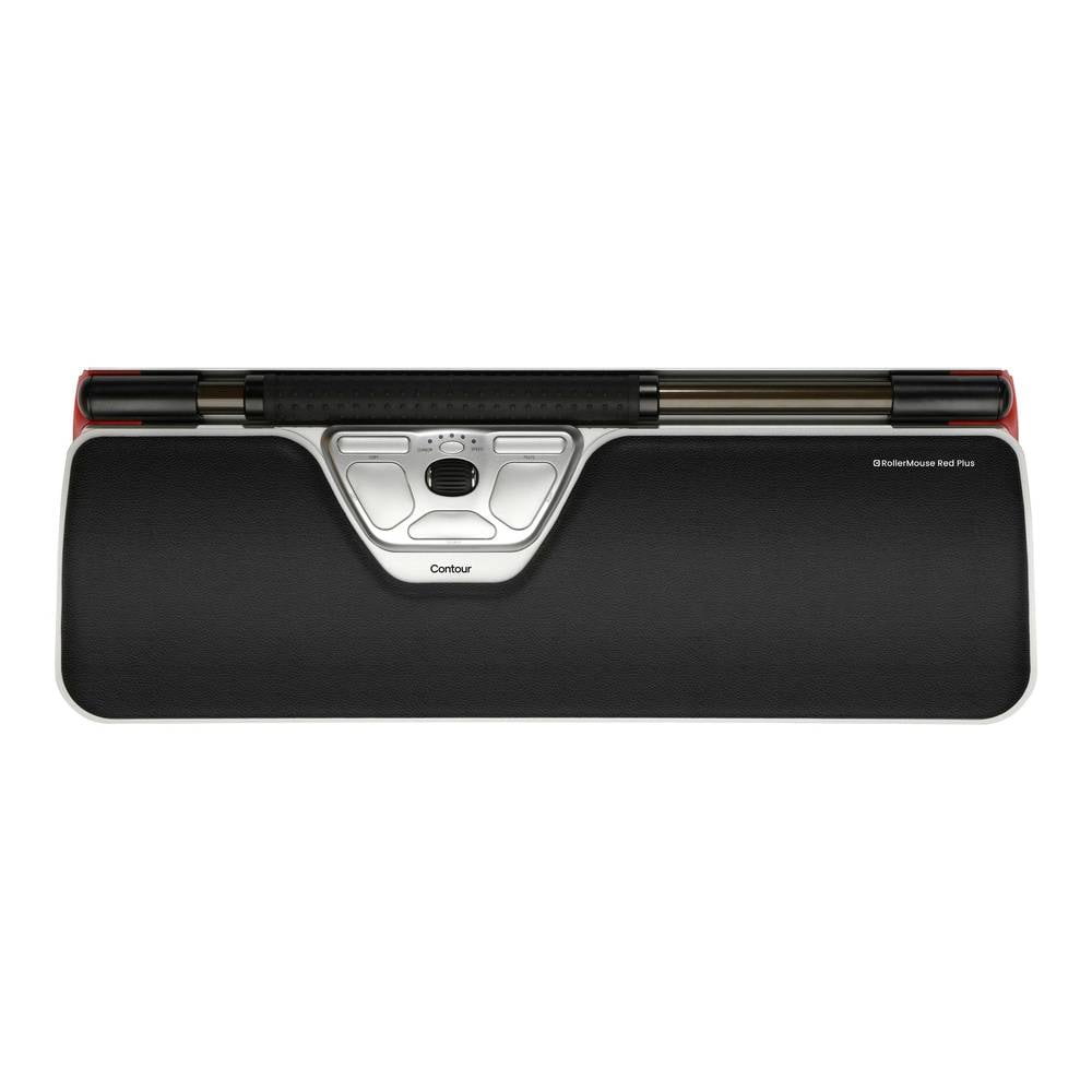 Contour Design RollerMouse RED Plus Set met muis en muismat Kabelgebonden Laser Zwart, Zilver 7 Toetsen 600 dpi, 800 dpi, 1000 dpi, 1200 dpi, 1400 dpi, 1600