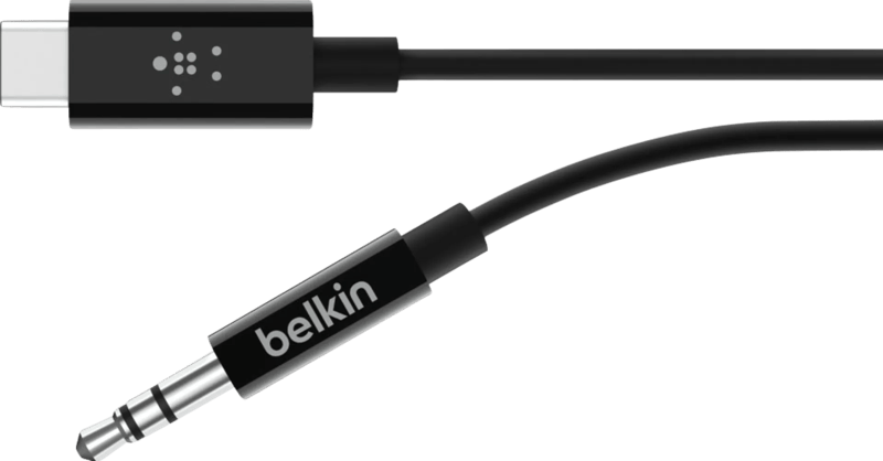 Belkin Rockstar Usb C naar 3,5mm Kabel Converter 0,9m Zwart