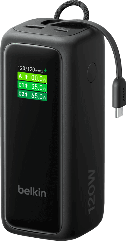 Belkin Powerbank 22.000 mAh met Snelladen 120 Watt Zwart