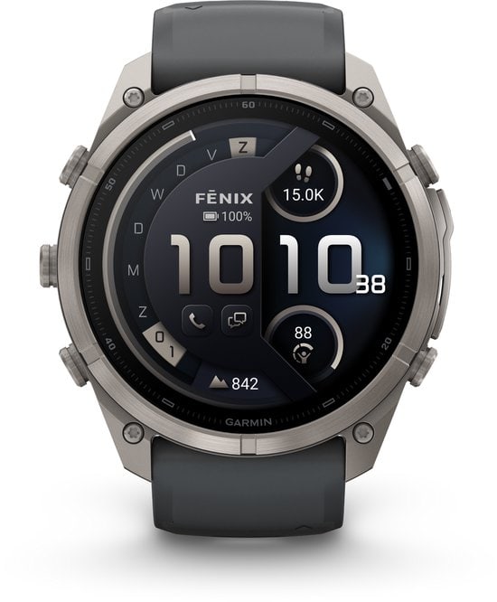 GARMIN FENIX 9 PRO INREACH 51 MM TITANIUM WITH GRAPHITE/BLACK SILICONE BAND
