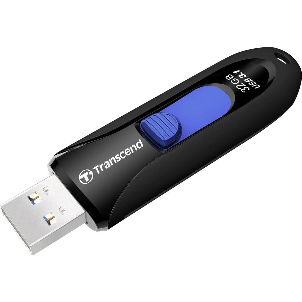 Transcend JetFlash® 790 USB-stick 32 GB Zwart, Blauw TS32GJF790K USB-C 3.1 Gen 1