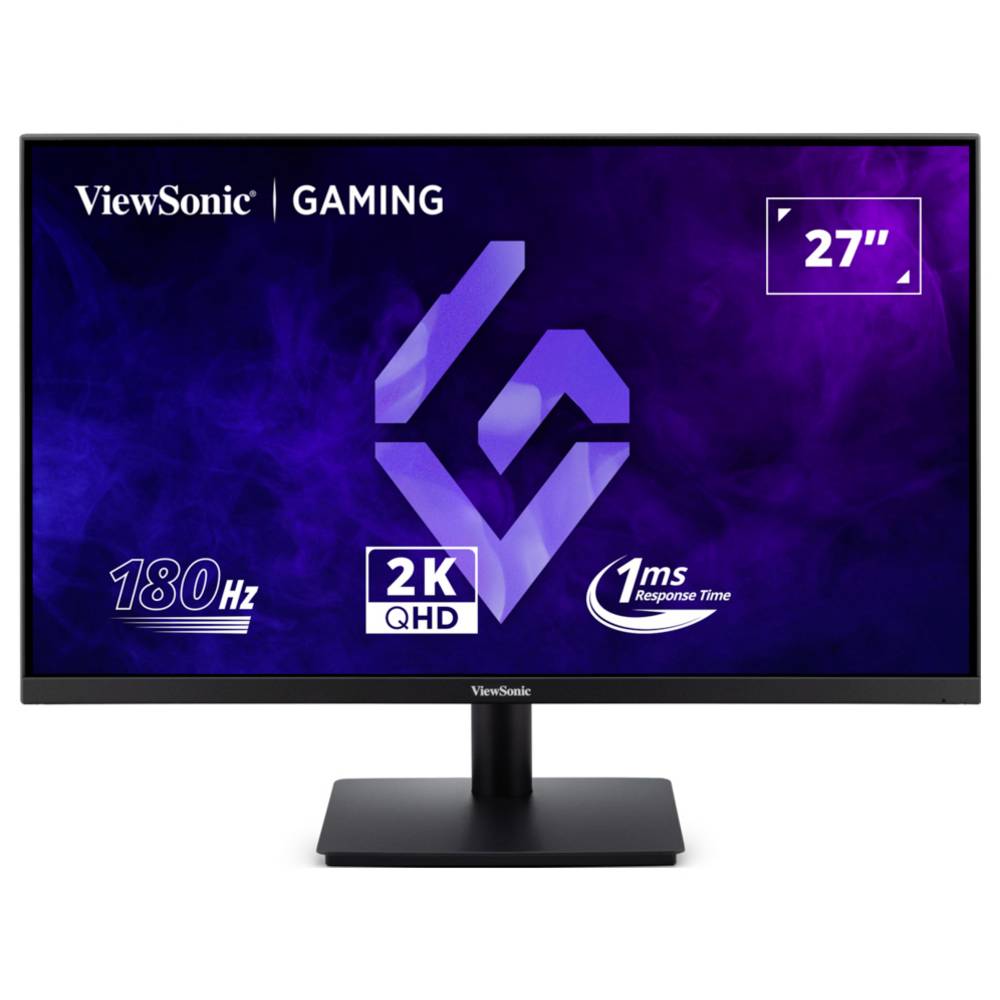 Viewsonic VX27G1-2K Gaming monitor Energielabel F (A - G) 68.6 cm (27 inch) 2560 x 1440 Pixel 16:9 1 ms HDMI, DisplayPort, Audio, stereo (3.5 mm jackplug) IPS